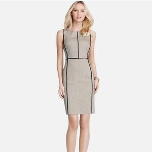 Ann Taylor Beige and Black Sheath Dress